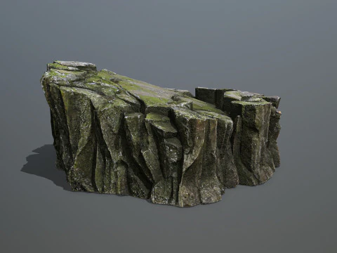 Mossy rocks 3D Model