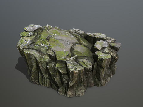 Mossy rocks 3D Modell