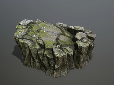 Mossy rocks 3D Model