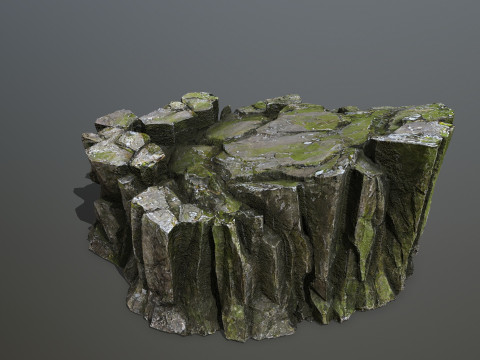 Mossy rocks 3D Modell
