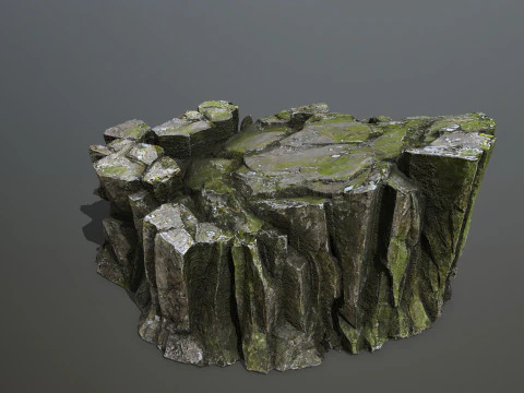 Mossy rocks 3D Model