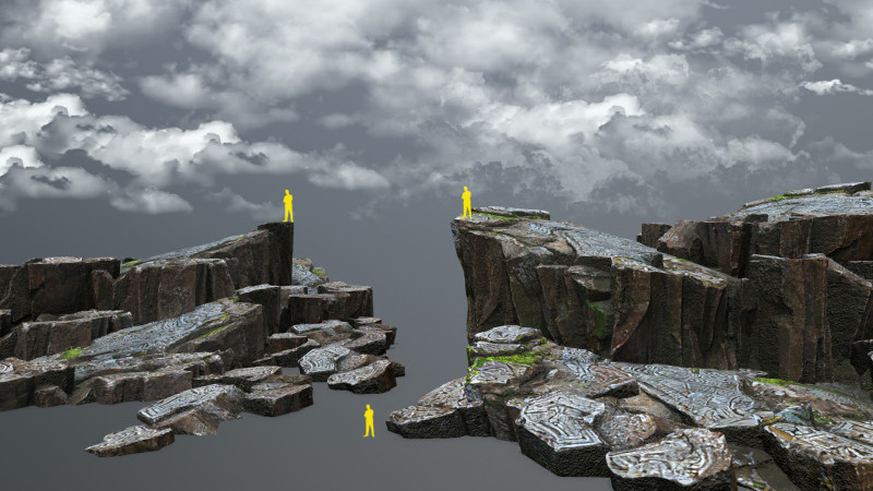 Cliff rocks 3D 模型 .c4d .max .obj .3ds .fbx .stl .blend