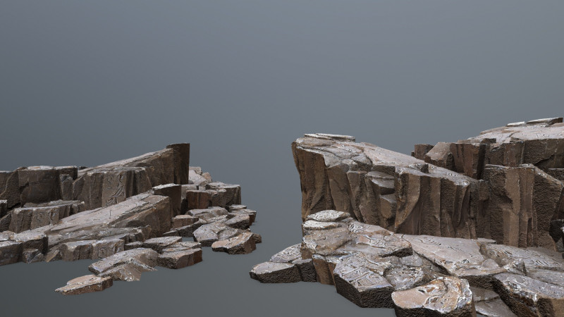 Cliff rocks 3D Модель .c4d .max .obj .3ds .fbx .stl .blend