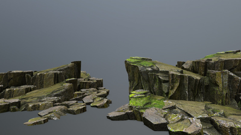 Cliff rocks 3D Modell .c4d .max .obj .3ds .fbx .stl .blend
