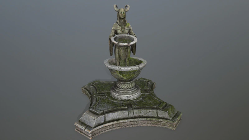 Angel fountain 3D Model .c4d .max .obj .3ds .fbx .stl .blend 