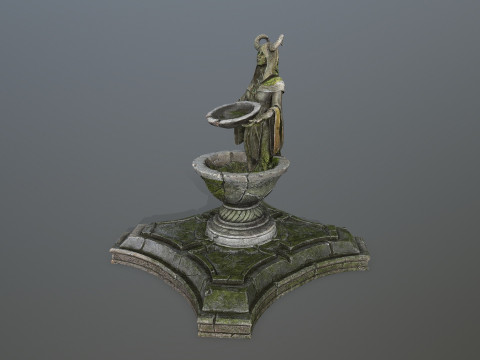 Angel fountain Modelo 3D