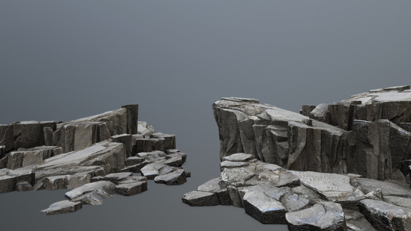 Cliff rocks Model 3D .c4d .max .obj .3ds .fbx .stl .blend 