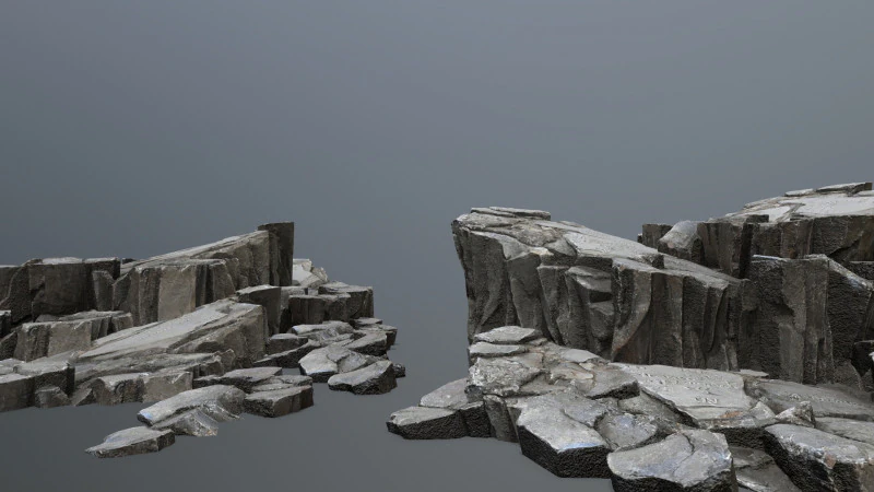 Cliff rocks 3D Model .c4d .max .obj .3ds .fbx .stl .blend