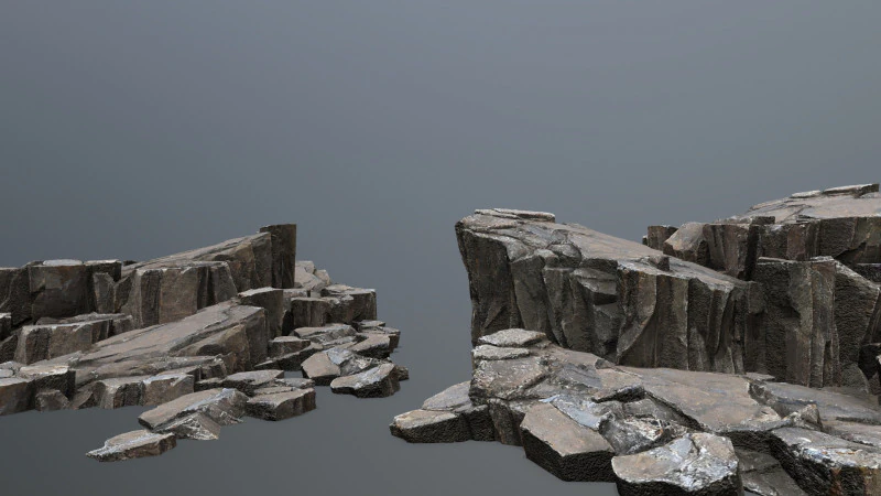 Desert cliff rocks 3D Model .c4d .max .obj .3ds .fbx .stl .blend 