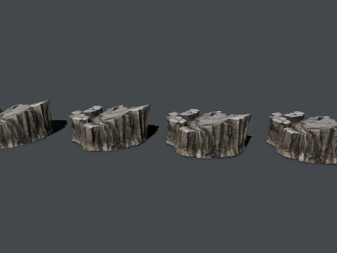 Desert cliff rocks 3D Model