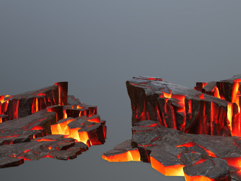 Lava rocks Model 3D