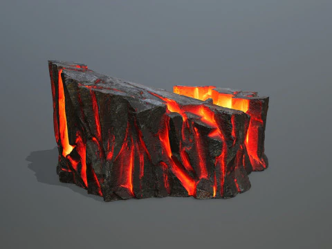 Лавовые камни 3D Модель