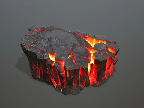 Лавовые камни 3D Модель