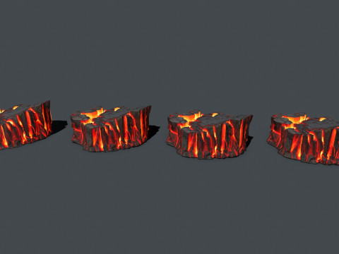 Lava rocks 3D 模型