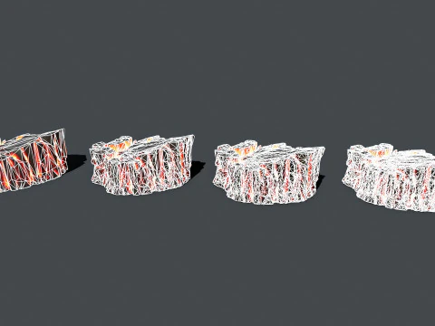 Лавовые камни 3D Модель