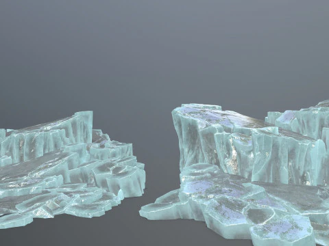 Skały lodowe Model 3D