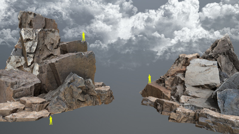Desert rocks Model 3D .c4d .max .obj .3ds .fbx .stl .blend 