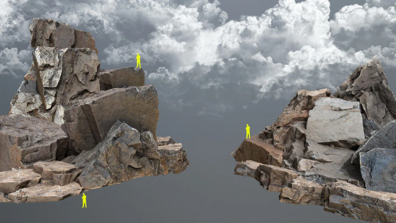Desert rocks 3D Model .c4d .max .obj .3ds .fbx .stl .blend 