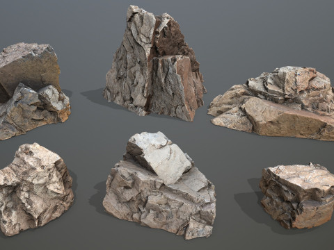 Desert rocks Model 3D