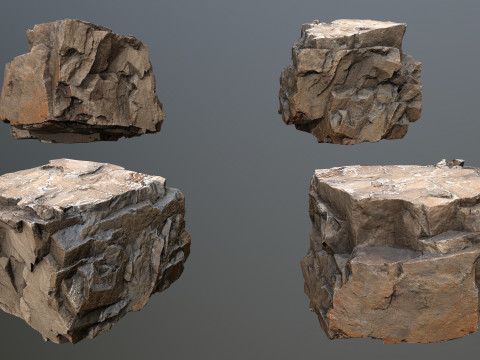 Desert rocks Model 3D