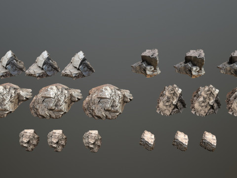 Desert rocks Model 3D