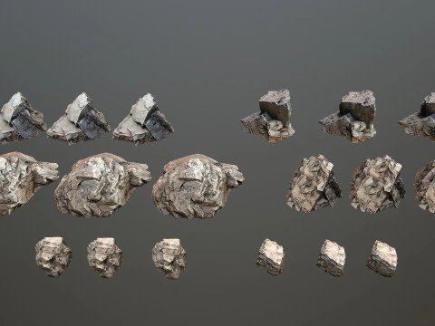 Desert rocks 3D Model