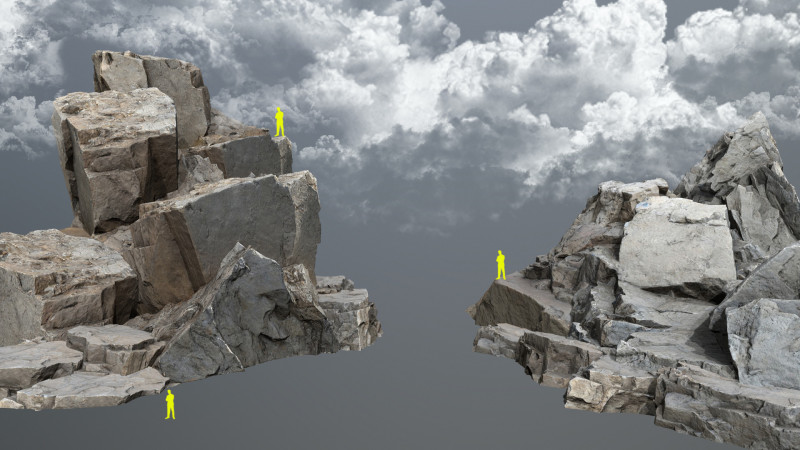 Cliff rocks 3D Модель .c4d .max .obj .3ds .fbx .stl .blend 