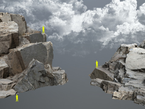 Cliff rocks Model 3D