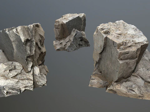 Cliff rocks 3D Model