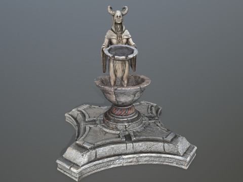 Angel fountain Model 3D