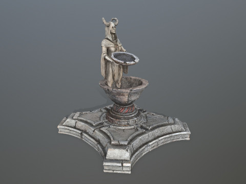 Angel fountain 3Dモデル