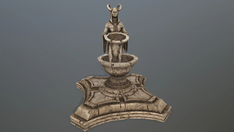 Angel fountain 3D Model .c4d .max .obj .3ds .fbx .stl .blend
