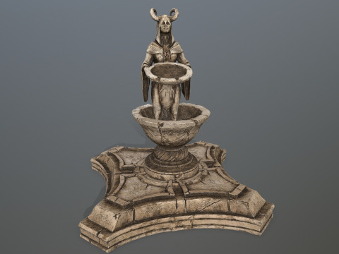 Angel fountain Model 3D