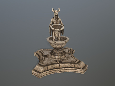 Angel fountain Modelo 3D