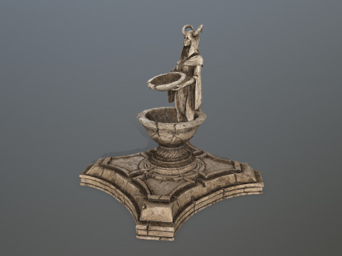 Angel fountain Modelo 3D