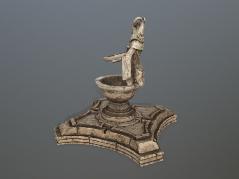 Angel fountain Modelo 3D