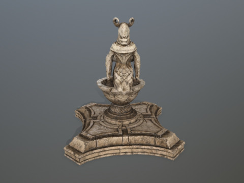 Angel fountain Modelo 3D