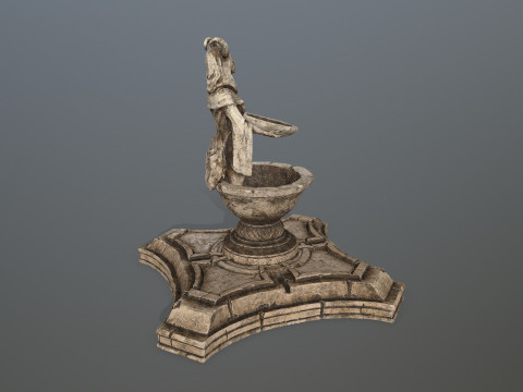 Angel fountain Modelo 3D