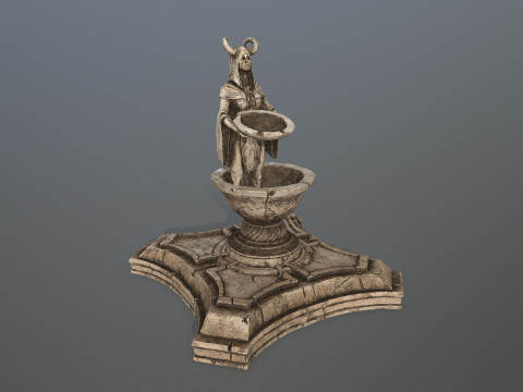 Angel fountain Modelo 3D