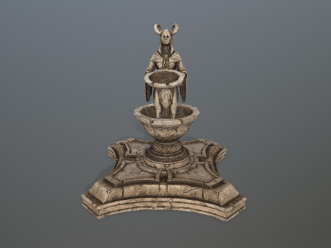 Angel fountain Modelo 3D