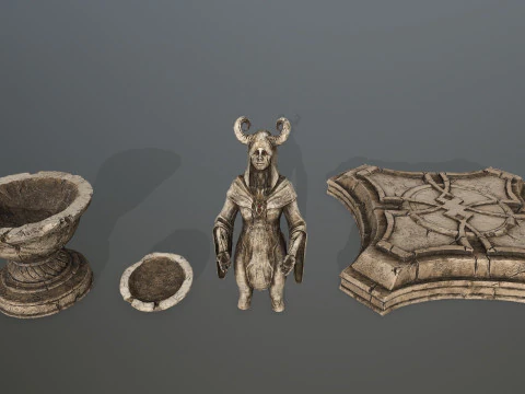 Angel fountain 3D Model