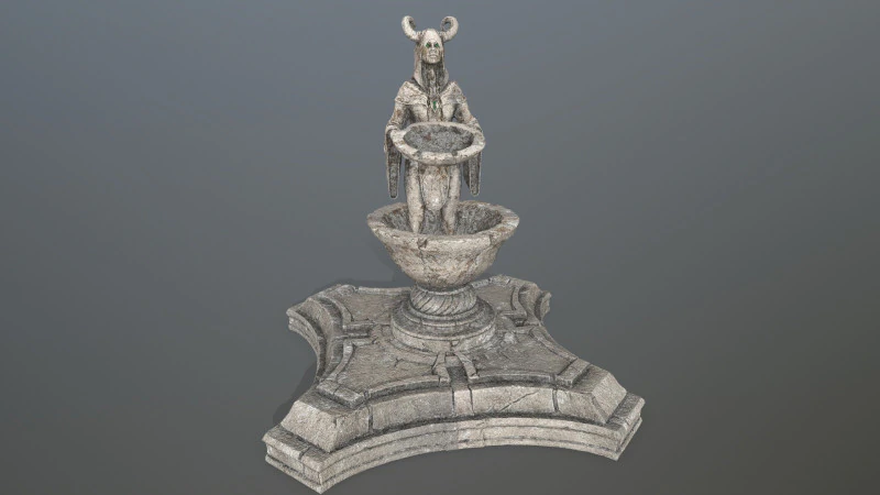 Angel fountain 3D Model .c4d .max .obj .3ds .fbx .stl .blend 
