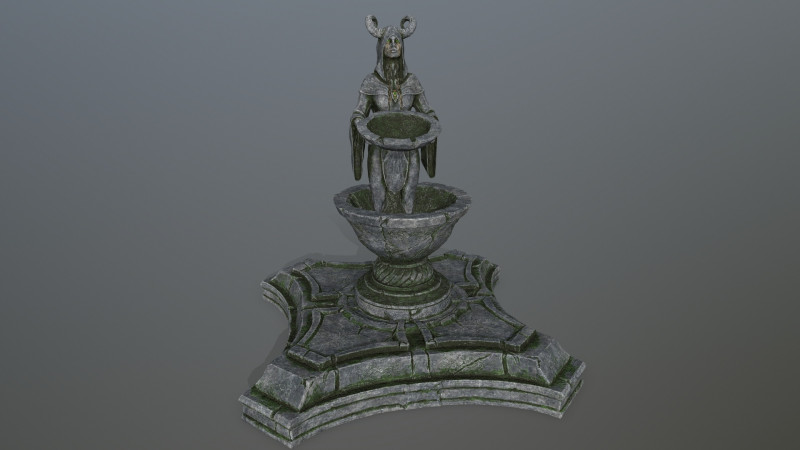 Angel fountain 3D 模型 .c4d .max .obj .3ds .fbx .stl .blend 