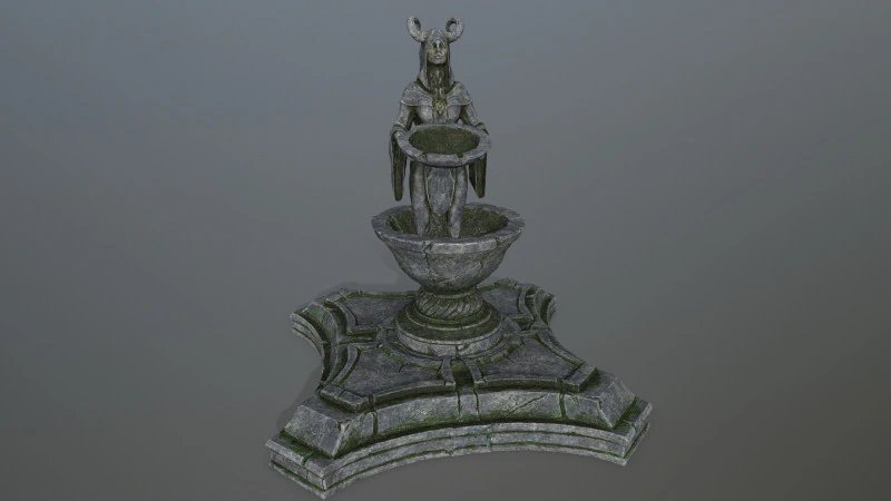 Angel fountain 3D Model .c4d .max .obj .3ds .fbx .stl .blend 