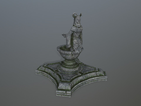 Angel fountain 3D 模型