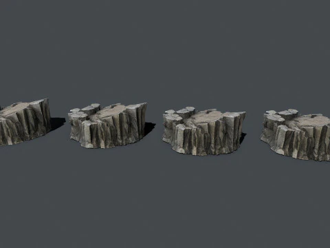 Desert cliff rocks 3D Model