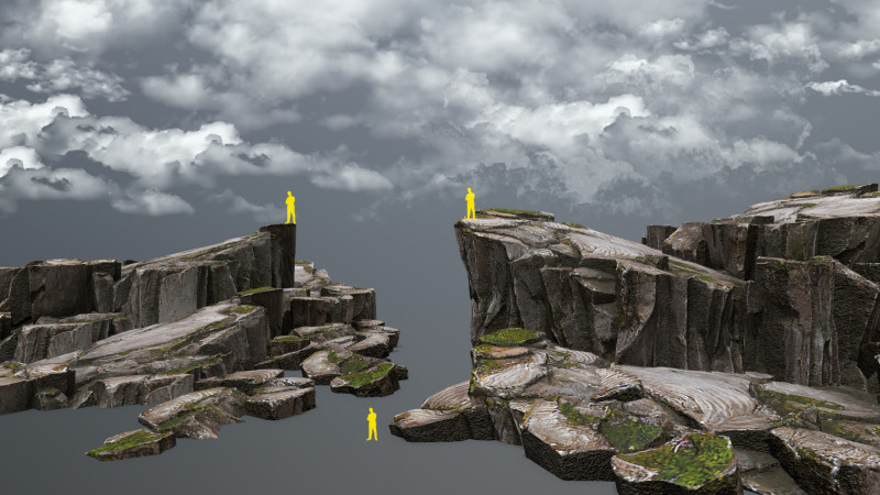 Cliff rocks Modello 3D .c4d .max .obj .3ds .fbx .stl .blend