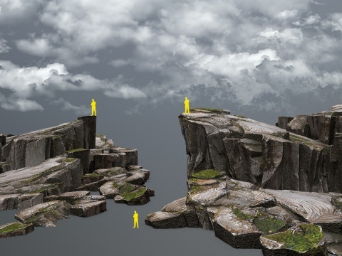 Cliff rocks 3Dモデル