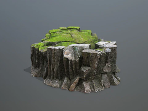 Mossy rocks 3D Model