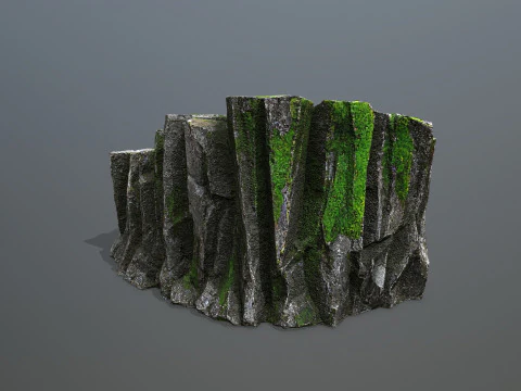 Mossy rocks 3D Model